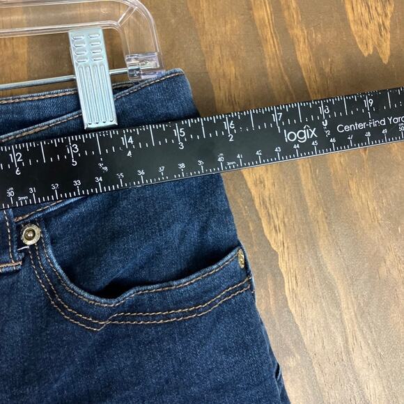 Chicos Womens Jeans Blue Mid Rise So Slimming Lifting Straight Stretch 1 - Picture 6 of 11